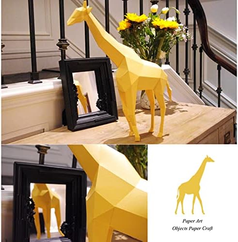 Libwx Giraffe Modeliranje geometrijskih papira Model Diy Paper Trophy Kreativni papir Skulptura ručno izrađena origami zagonetka 3d