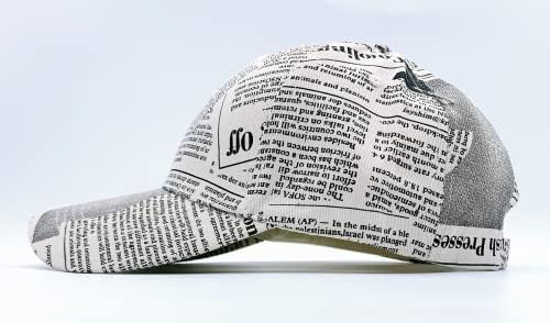 Bejzbolska kapa s tiskanim novinama, Uniseks Retro kamiondžija, ulične kape s grafitima, pamučni hip hop podesivi Šeširi