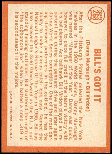 1964. Topps 268 Bill je dobio Bill Virdon/Danny Murtaugh Pittsburgh Pirates VG+ Pirates