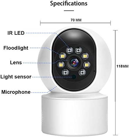 Fan Ye 3PCS 5MP kamera Wifi Video Indoor Security Home Baby Monitor IP CCTV Wireless Webcam Night Vision Smart Traiting Us Plug 3MP