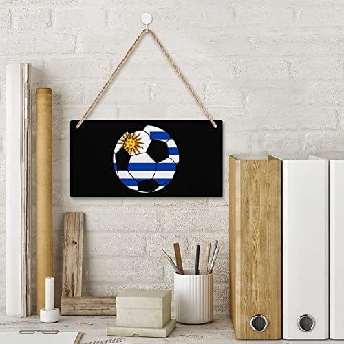 Urugvaj nogometni drveni natpis Personalizirani drveni ploča viseći natpis zidni umjetnički dekor s konopcima za kućni ured