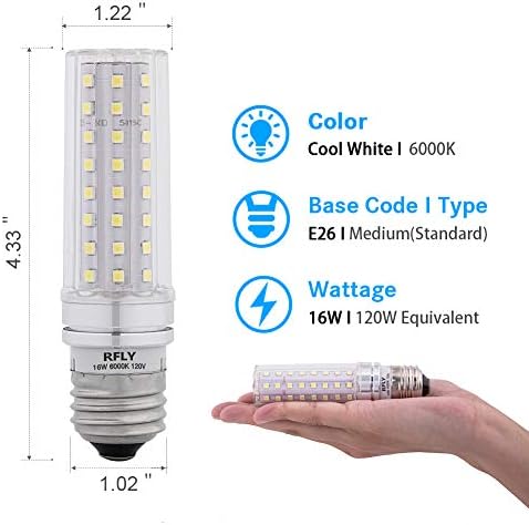 LED svjetiljke od 926, 16-vatna LED svjetiljka za kandelabre, ekvivalent 120 vata, 1400lm, Ukrasna LED Svjetiljka za luster srednje