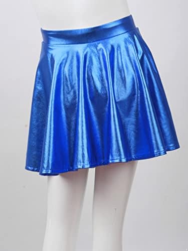 Jeatha Kids Girls Shiny Metallic Pleaded suknja s ugrađenim kratkim hlačama za kostim za zabavu na baletu