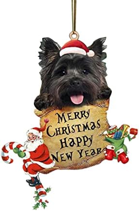 Tiskani ukrasi ukras za pseće stablo božićni ukras božićni pas poklon poklon ukras home ukras kuka stalak za srce