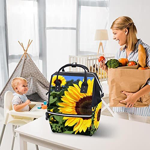 Suncokret pelene torbe torbe mame ruksak Veliki kapacitet za pelene torbe za njegu za njegu bebe