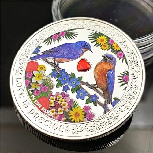 Životinjski novčić Kongo Lucky Niue Love Bird Poklon komemorativni kozmetički komorativni medalja srebrni zanatske kolekcije kolekcije