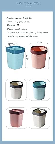 Bucket za smeće u stilu kućnog smeća kreativna Slatka košara za otpadni papir prikladna za spavaću sobu u kupaonici / bucket-siva