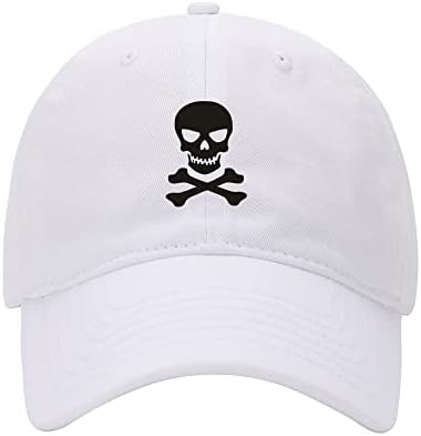 L8502-lxyb muški bejzbol kape lubanja i križanje tiskane oprane pamučne tate šešir bejzbolske kape