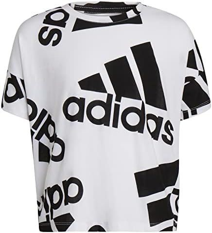 Adidas Girls 'kratki rukav predimenzioniran aop majice
