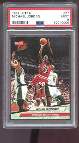 1992-93 Fleer Ultra 27 Michael Jordan PSA 9 Ocijenjena košarkaška karta NBA Chicago Bulls 1992 1993 92-93 metvica