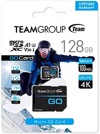 Karta TEAMGROUP GO Card 128 GB 10 komada Micro SDXC UHS-I U3 V30 4K za GoPro, trut i akcijske kamere high-speed flash memorijska kartica