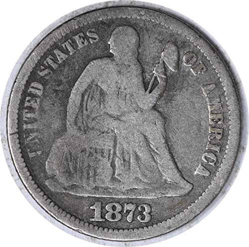 1873. P Liberty sjedi otvoreno 3 DIME Uvjereni VG