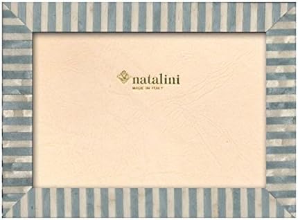 Natalini 5 x 7 Plavo -bijela drveni okvir pruge izrađen u Italiji