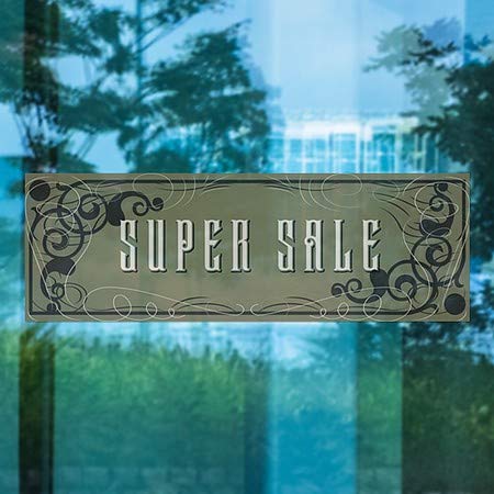 CGSIGNLAB | Super Sale -Victorian Gothic prilijepljenje prozora | 36 x12