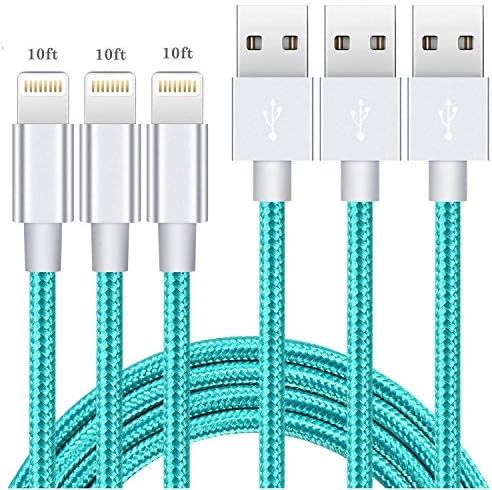 Punjač za iPhone 10ft 3Pack Certified MFi dug Lightning kabel od najlona оплеткой USB za punjenje / sinkronizaciju podataka je Kompatibilan