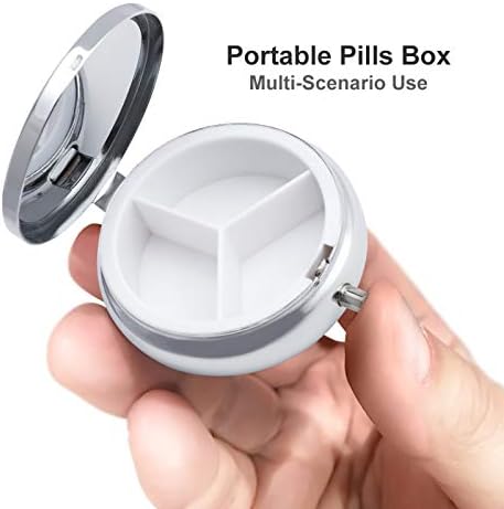 Kutija za tablete okrugla kutija za medicinske tablete prijenosna kutija za tablete spremnik za vitamin organizator držač tableta s