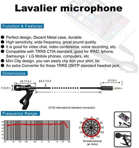 Lavalier mikrofon na reveru u MBF-u Omni-directional mikrofon s praktičnim sustavom montiranja idealan je za snimanje intervjua