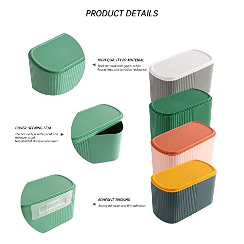 WomanQaq zidna kutija s tkivima toaletni papir stalak za smeće mini radna površina s poklopcem uredskog pulta smeća Type Type Small