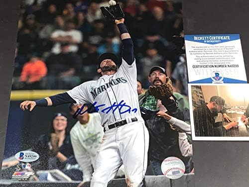 Mitch Haniger Seattle Mariners Autografirani potpisani 8x10 Beckett svjedok CoA Catch