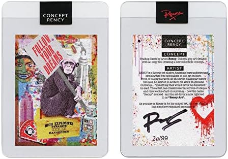 Dijamantska kartica za trgovanje prašinom potpisana od strane umjetnika Rency & Serial brojena samo 99 - Dynamite Monkey Slijedite