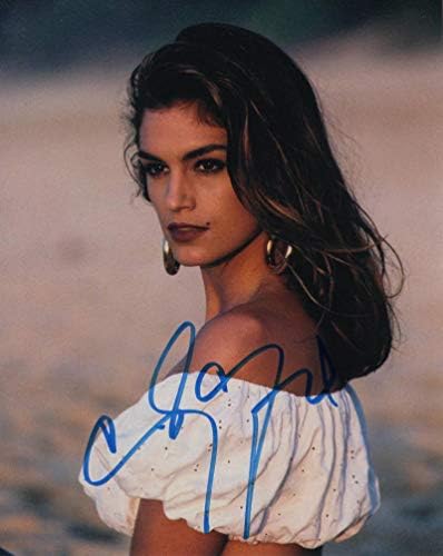 Cindi Kroford potpisala je autogram na fotografiji 8H10 - super seksi, vruća, mlada, lijepa, ikona, model, Kaia Gerber, Randi, a-ha,