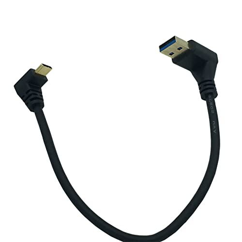 USB do USB C kabela kratak, desni kut od 90 stupnjeva tipa C 3.1 Gen 2 kabel, USB-A mužjak do USB-C kabela za pretvarač muškog adaptera