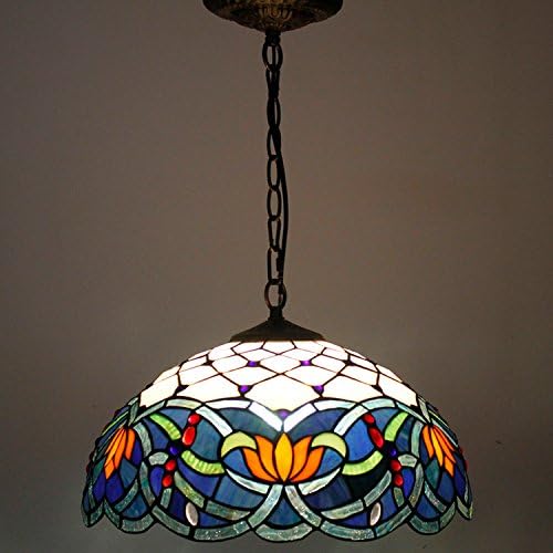 Zamjena sjenila svjetiljke od plavog cvijeta lotosa od 16.8 inča samo s kapom prikladna je za stolnu svjetiljku viseća svjetiljka stropna