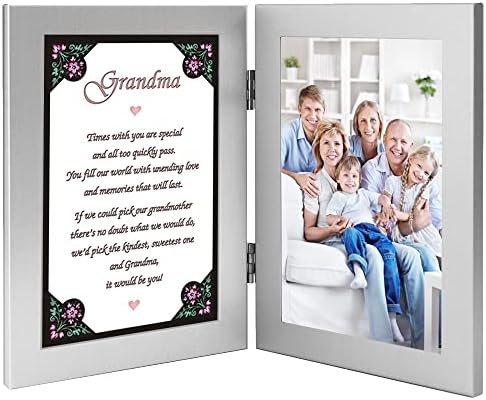 Pokloni za poeziju Slatki poklon za rođendan ili Majčin dan, baka, posebna ste kartica, dodajte 4x6 -inčnu fotografiju u dvostruki