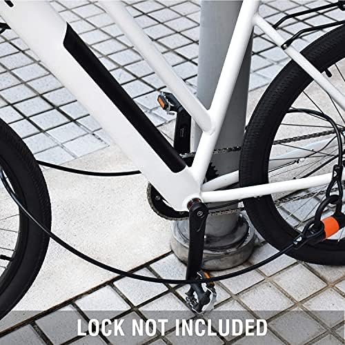 Marque Bike Sigurnost čelični kabel - 3/8 inča debljine vinil obložene pletenim čelikom s dvostruko zatvorenim petljama za U -Lock,