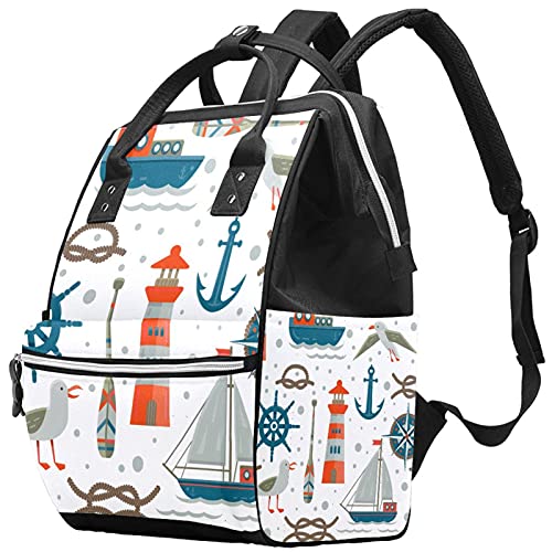 Nautički alati torbe pelena torbica mama ruksak veliki kapacitet pelena pelena torba za njegu za njegu bebe