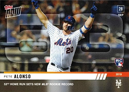 2019 Topps Now Baseball 913 Pete Alonso Rookie Card - 53. home trčanja seta novi MLB rookie rekord