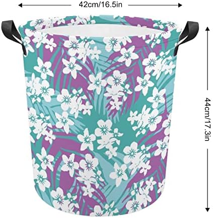 Prekrasna cvjetna buket sklopiva košarica za pranje rublja vodootporna vreća za spremanje kante s ručicom 16,5 x 16,5 x 17