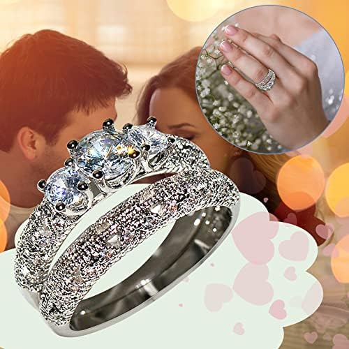 Mmknlrm modne dame za vjenčanje dijamantni prsten zaručnički prsten parovi za smole