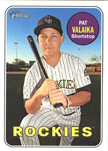 2018 Topps Heritage 353 Pat Valaika Colorado Rockies Baseball Card