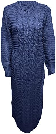 Ženske pletene haljine haljina s dugim rukavima jela Okrugli vrat zabava zimska haljina Klub jednodijelna džemper