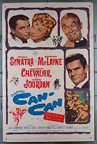 Can-Can Original 20th Century Fox Originalni filmski plakat 27x41 Presavijeno vrlo dobro plus stanje Frank Sinatra Shirley MacLaine