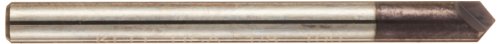 KEO 55730 Čvrsti karbid s jednim dijelom, s Tialn obloženim, jednostruka flauta, kut točke od 100 stupnjeva, okrugla sjednje, 1/8 promjer