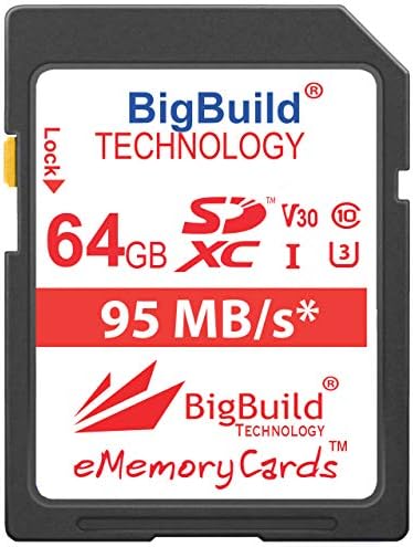 Memorijska kartica BigBuild Technology 16 GB UHS-I U3 95 MB/s. za fotoaparata Canon EOS 1200D, 1300D, 2000D, 200D, 4000D, 5DS, 5DS