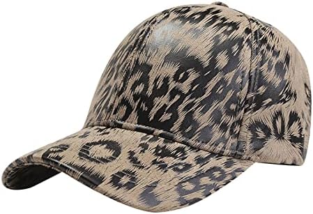 Ženska bejzbolska kapa s leopard printom vintage isprani pamučni niskoprofilni podesivi tatin šešir vizir s repom kapa kamiondžija