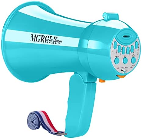 Mgrolx mini megafon sa 6 zvučnih efekata | Prijenosni glasni zvučnik i funkcija izmjene glasa | Ugrađena sirena i zapis | za djecu,