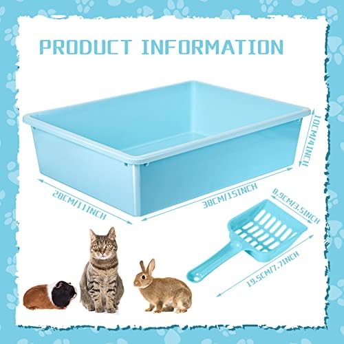 6-dijelna plastična kutija za mačje leglo s otvorenim vrhom, paleta za mačje leglo različitih boja, lako se čisti za male i velike