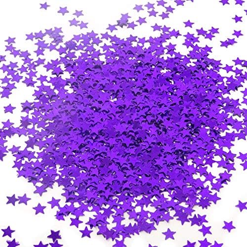 Honbay 60g 2,1 unce 6 mm zvjezdani confetti sjajni zvjezdani šljokica za umjetnost noktiju, vjenčanje, rođendan, zabava, festivalske