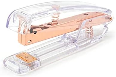 Trexd ružičasto zlato prozirno plastični spojnik Studija za vezanje strojeva za pripisnice s staplerom za školski ured