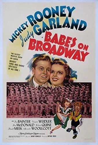 Babes na Broadwayu Judy Garland Mickey Rooney 1941 Originalni filmski plakat 22x28 Jedan list
