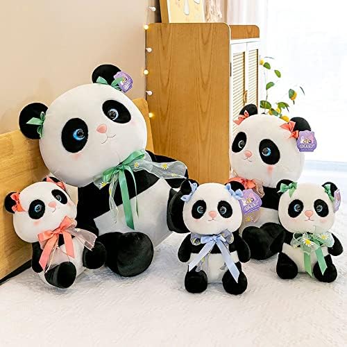 Bybycd Giant Panda plišana igračka za rođendan Kućište plišana jastuka Dekoracija djevojka poklon cvijet čvor Fluffy Panda Punjena
