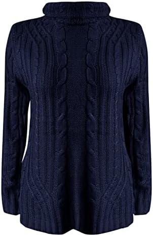 Džemperi za žene dugi rukavi s visokim ovratnikom pulover pleteni džemperi bluze bluze