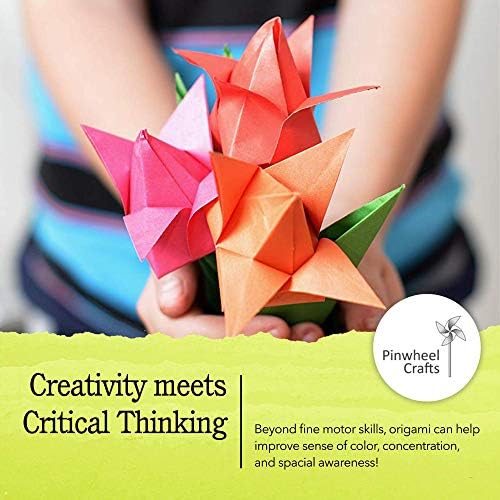 Cvjetni origami komplet i paket paket paket paket za borbu protiv umjetničkih umjetnosti i zanata za djecu u dobi od 6 7 8 9 10 11