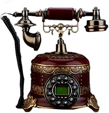 XJJZS Antikni telefon, kabed digitalni vintage telefonski klasični europski retro fiksni telefonski ukrasni rotacijski dan s visećim