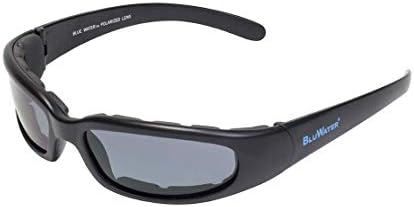 Bluwater pluta 6 polariziranih sunčanih naočala s odzračenom evi pjenom, dimnom lećom, mat crnim okvirom