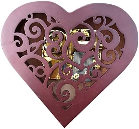 Binkegg Play [Romeo i Juliet] Smeđa drvena šuplja u obliku glazbenog kutija u obliku srca s glazbenim pokretom Sankyo